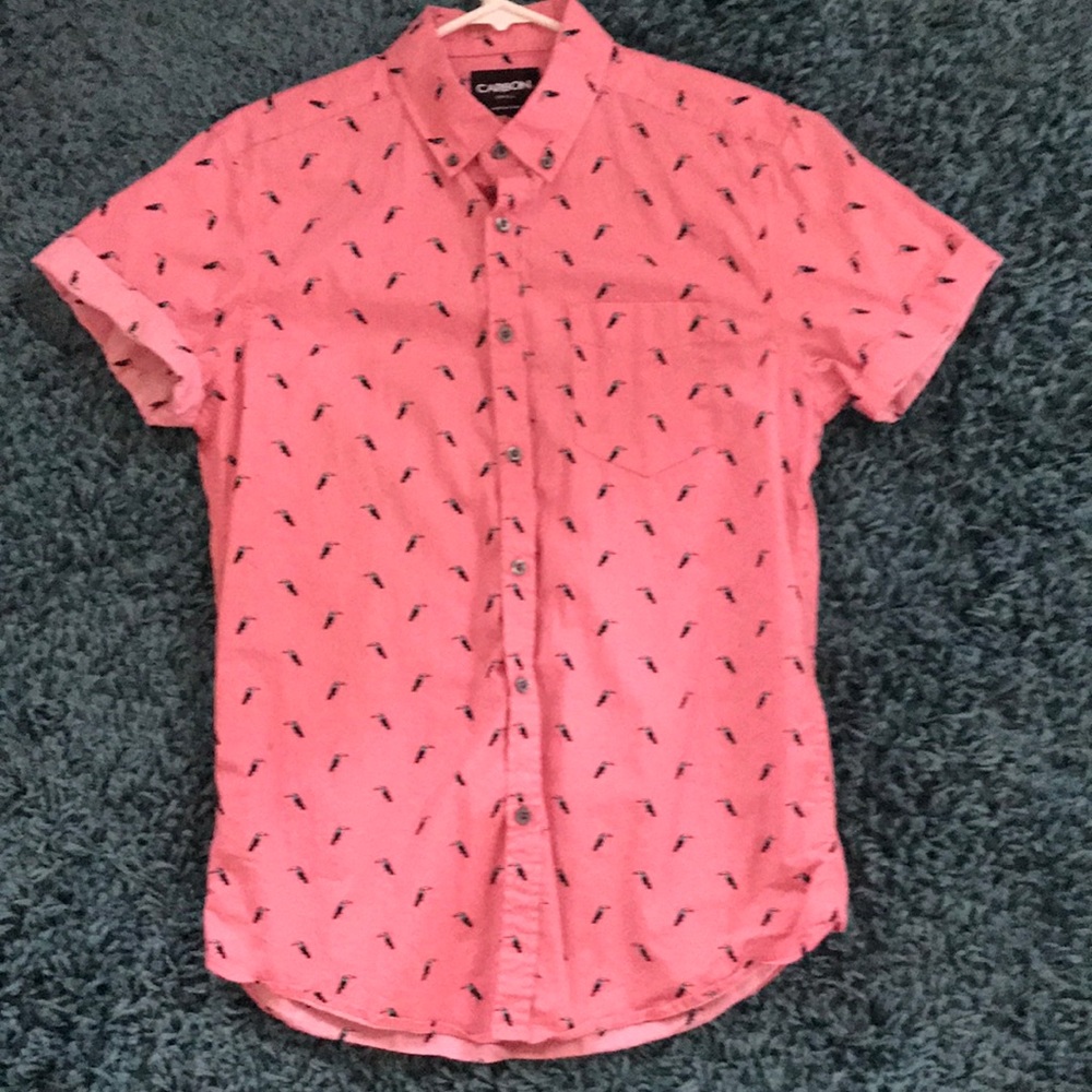 Men’s carbon button up shirt